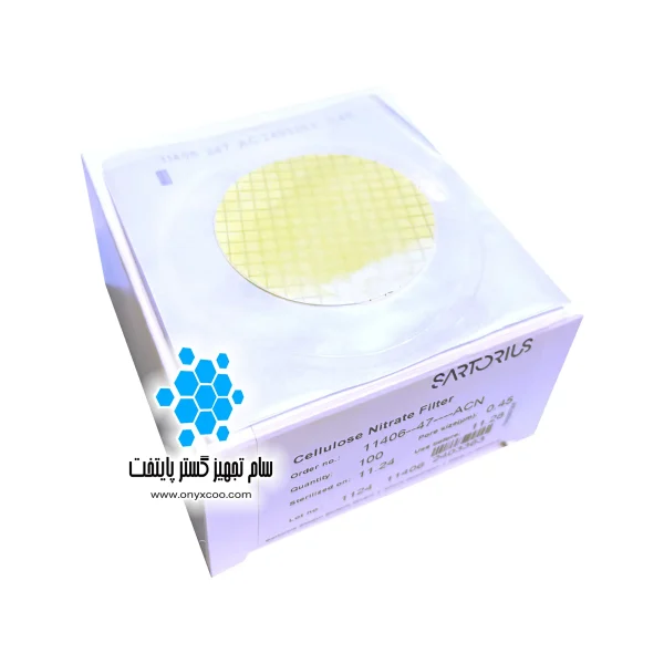 فیلتر ممبران نیتروسلولز Sartorius مدل 11406 | استریل | قطر ۴۷ میلی‌متر