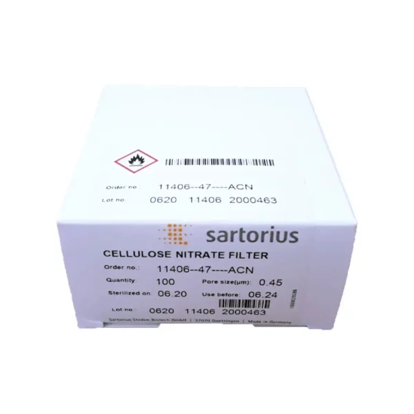 فیلتر ممبران نیتروسلولز Sartorius مدل 11406 | استریل | قطر ۴۷ میلی‌متر